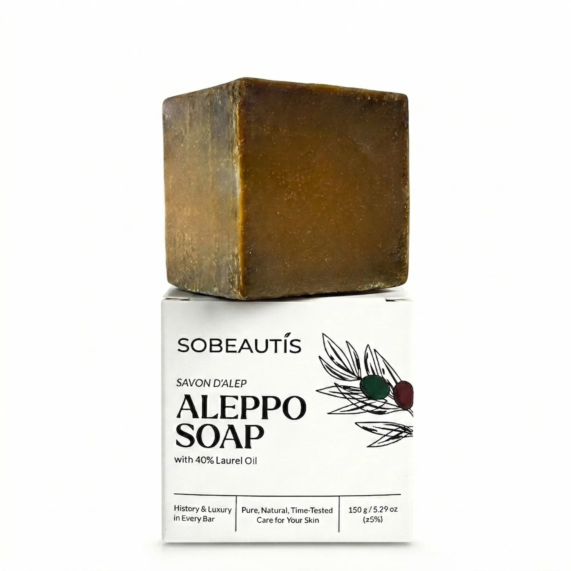 Aleppo Soap 40% Laurel Oil traditional bar